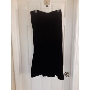 Vintage  Notations Black Velvet Maxi  Velvet Skirt Size Large